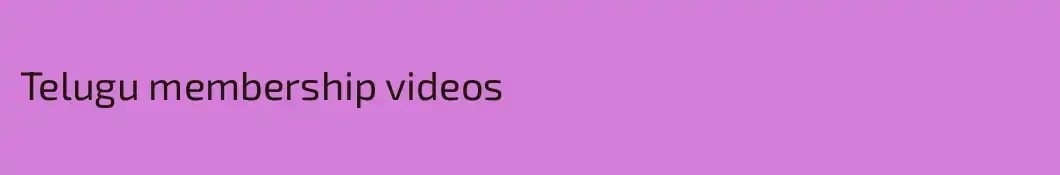 Telugu membership videos